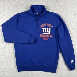 New York Giants Pullover Mens Medium Blue 1/4 Zip Starter Black Label NY NFL NFC